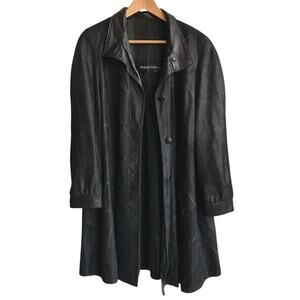 Philippe Vallereuil Plus Size Vintage Suede Patchwork Swing Coat 2-3X(?)Pls Read